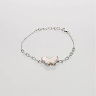 Pearlwing Butterfly Charm Bracelet in 92.5 Silver