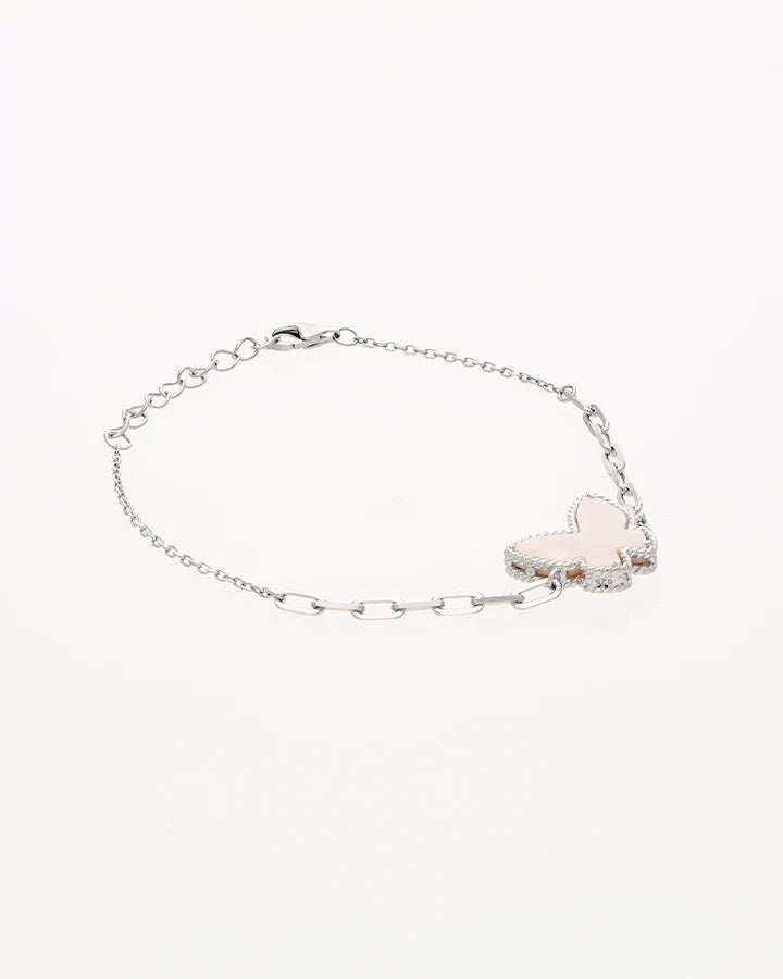 Pearlwing Butterfly Charm Bracelet in 92.5 Silver