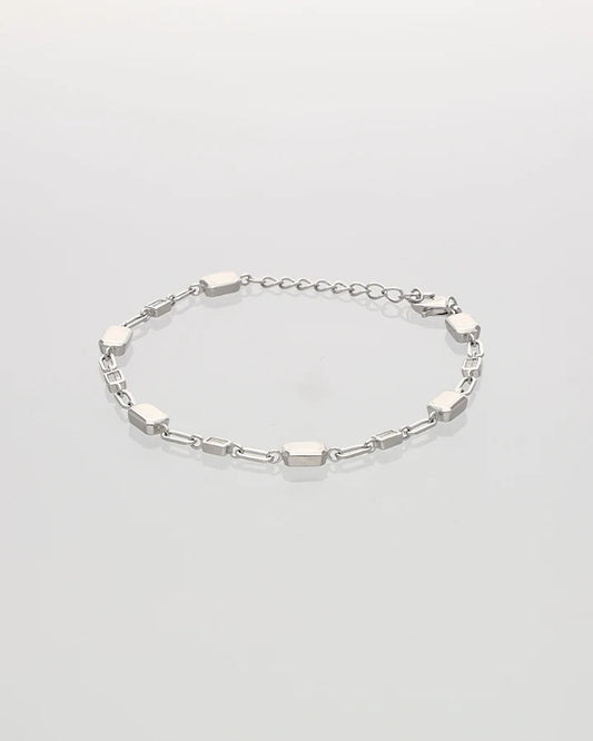 Lumina RectaStone Chain Bracelet in 92.5 Silver