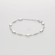 Lumina RectaStone Chain Bracelet in 92.5 Silver