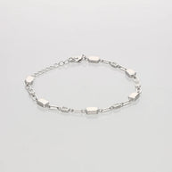 Lumina RectaStone Chain Bracelet in 92.5 Silver