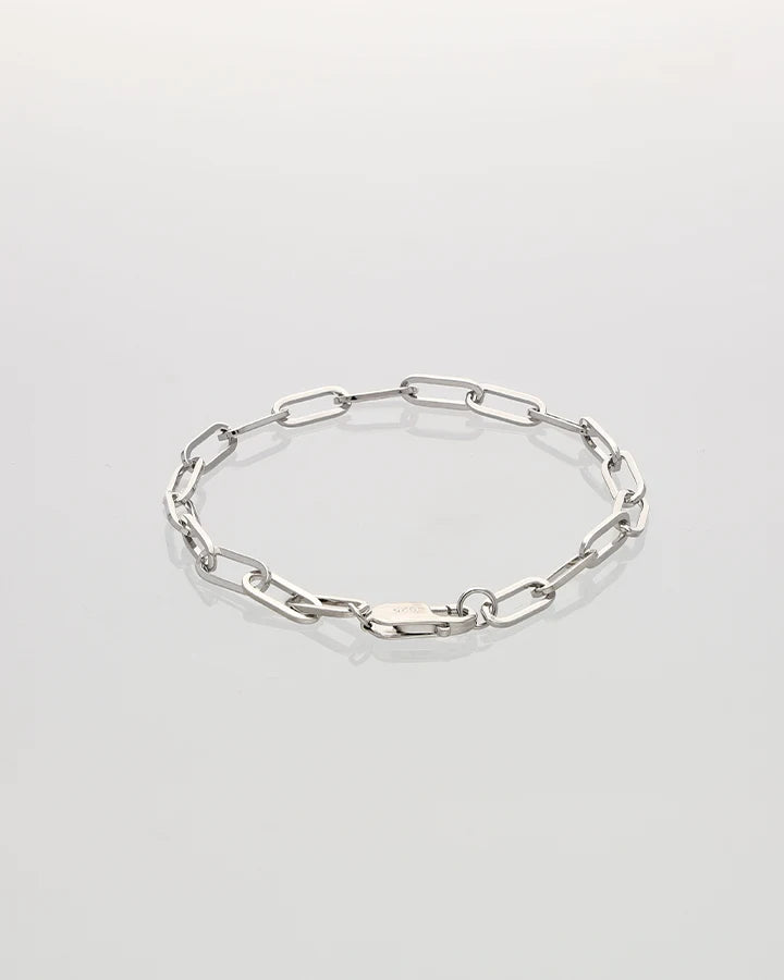 Pureline Rhodium Link Bracelet in 92.5 Silver
