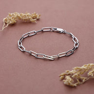 Pureline Rhodium Link Bracelet in 92.5 Silver