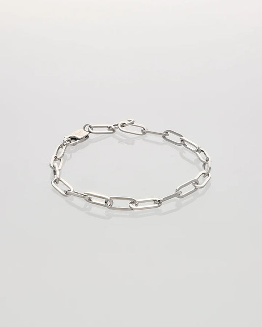 Pureline Rhodium Link Bracelet in 92.5 Silver
