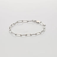 Pureline Rhodium Link Bracelet in 92.5 Silver