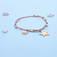 Rosavera Star Charm Bracelet in 92.5 Silver