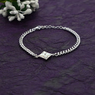 Celestia Pearl Cuban Bracelet in 92.5 Silver