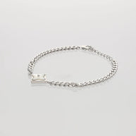 Celestia Pearl Cuban Bracelet in 92.5 Silver