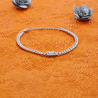 Gleam Square Cuban Link Bracelet in 92.5 Silver