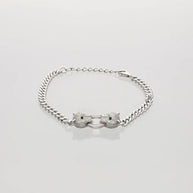 Twin Fang Frost Cuban Bracelet in 92.5 Silver