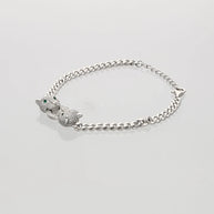Twin Fang Frost Cuban Bracelet in 92.5 Silver