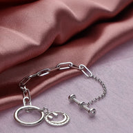 Smiley Glow Link Bracelet in 92.5 Silver