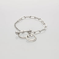 Smiley Glow Link Bracelet in 92.5 Silver