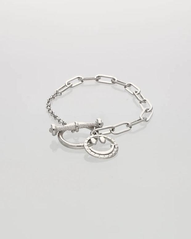 Smiley Glow Link Bracelet in 92.5 Silver