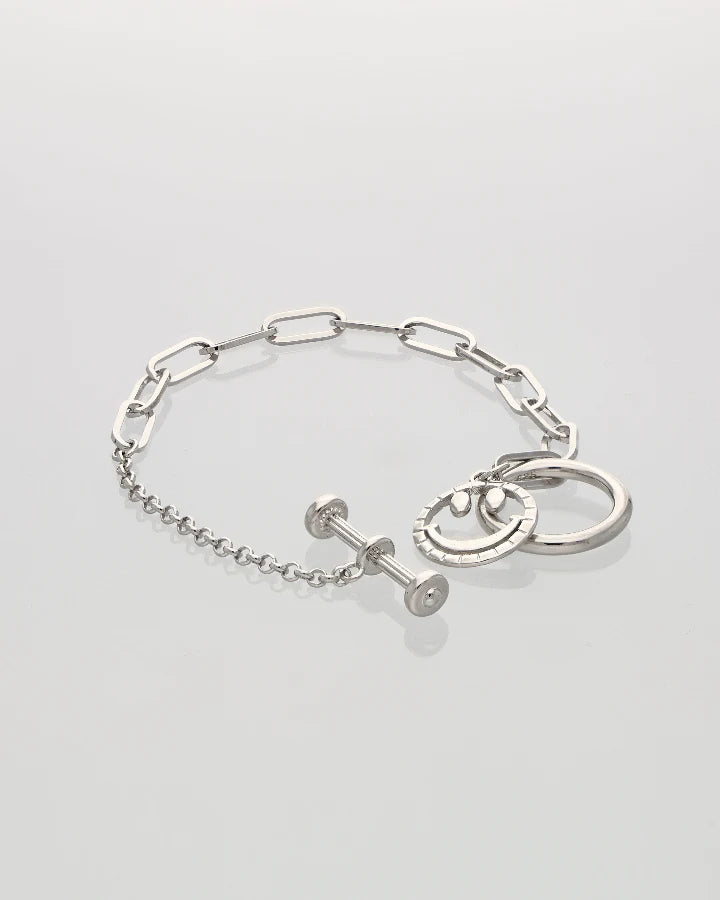 Smiley Glow Link Bracelet in 92.5 Silver