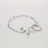 Smiley Glow Link Bracelet in 92.5 Silver