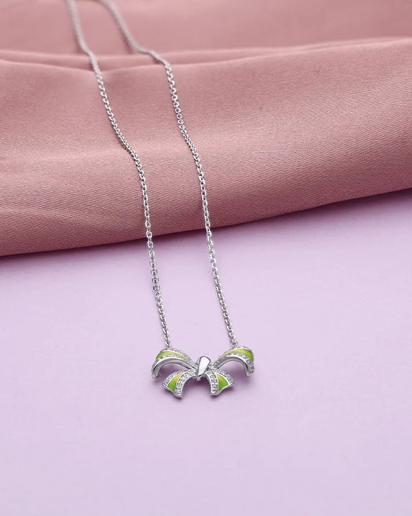 Aurabow Enamel Chain in 92.5 Silver