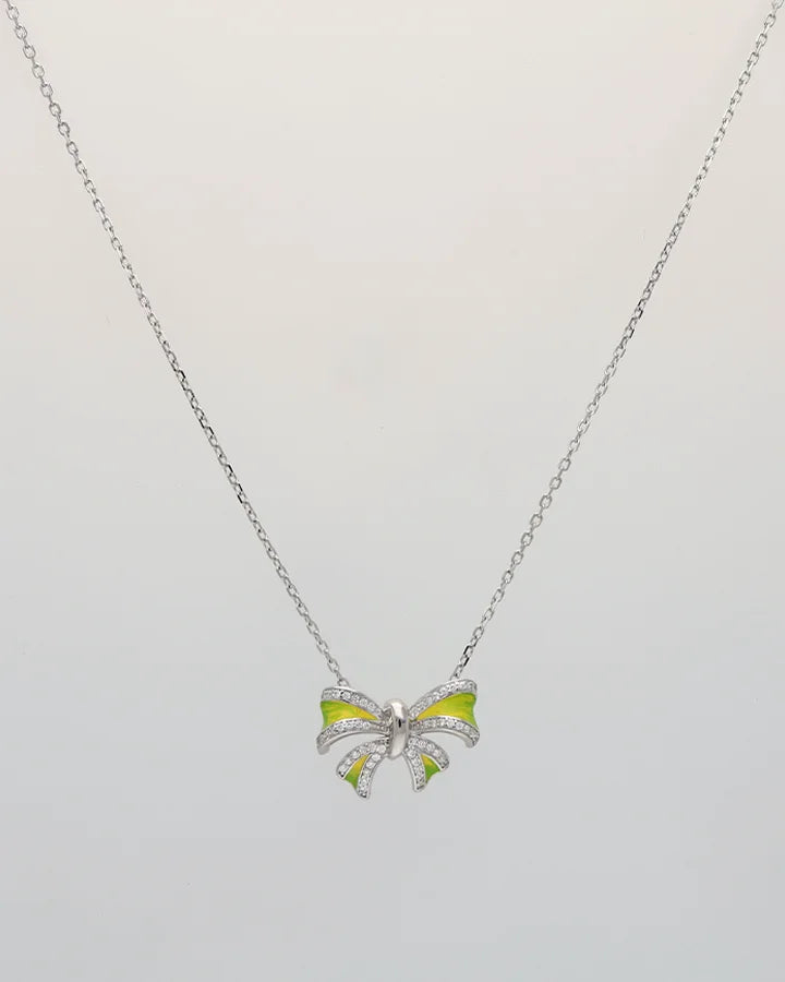 Aurabow Enamel Chain in 92.5 Silver