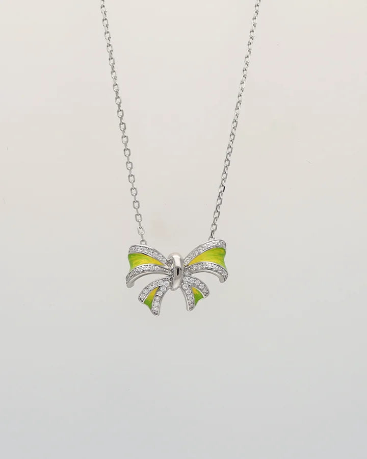 Aurabow Enamel Chain in 92.5 Silver