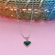 Everlyn Verdant Heart Chain in 92.5 Silver