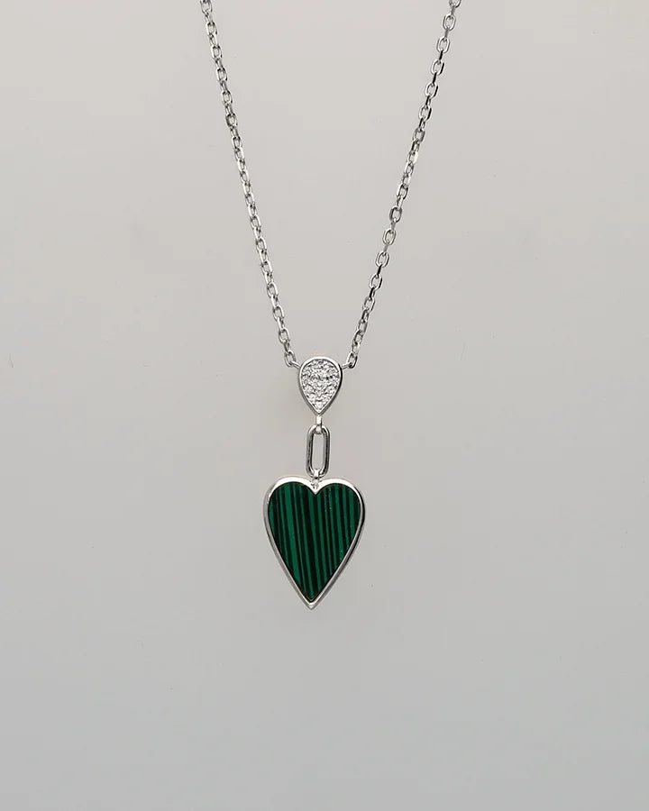 Everlyn Verdant Heart Chain in 92.5 Silver