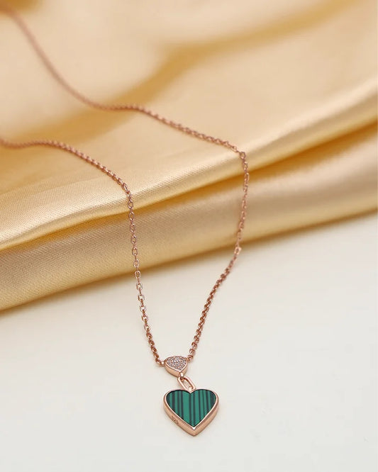 Rosalyn Verdure Heart Chain in 92.5 Silver