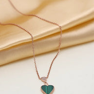Rosalyn Verdure Heart Chain in 92.5 Silver