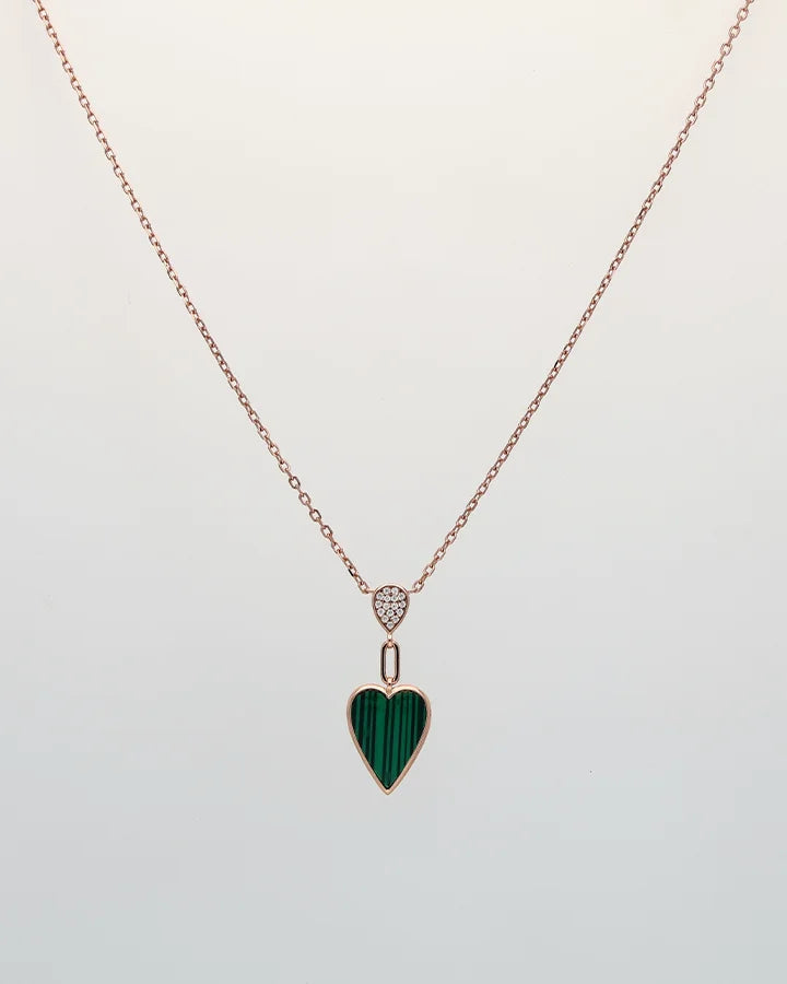 Rosalyn Verdure Heart Chain in 92.5 Silver