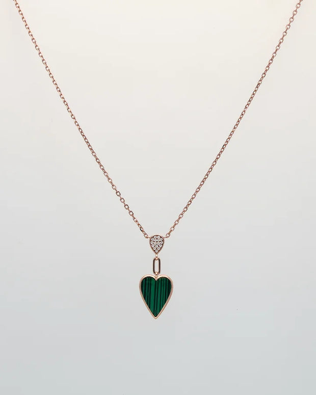Rosalyn Verdure Heart Chain in 92.5 Silver