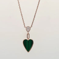 Rosalyn Verdure Heart Chain in 92.5 Silver