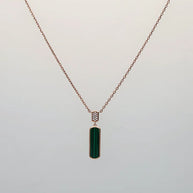 Elora Verdant Bar Chain  in 92.5 Silver