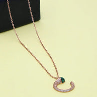 Moonelle Verdant Arc Chain in 92.5 Silver