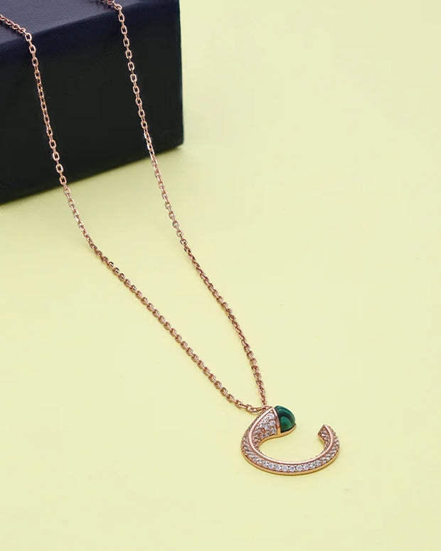 Moonelle Verdant Arc Chain in 92.5 Silver