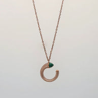 Moonelle Verdant Arc Chain in 92.5 Silver