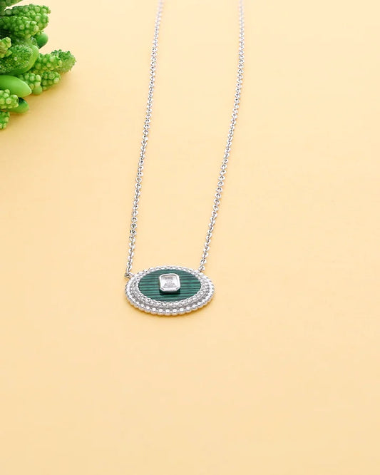 Elara Verdant Circle Chain  in 92.5 Silver