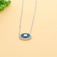 Elara Verdant Circle Chain  in 92.5 Silver