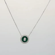 Elara Verdant Circle Chain  in 92.5 Silver