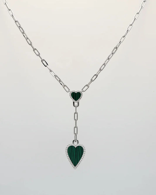 Lunara Verdure Heart Chain in 92.5 Silver