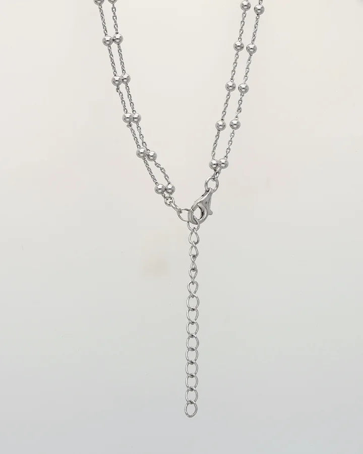 Seren Dual Charm Layers Chain in 92.5 Silver