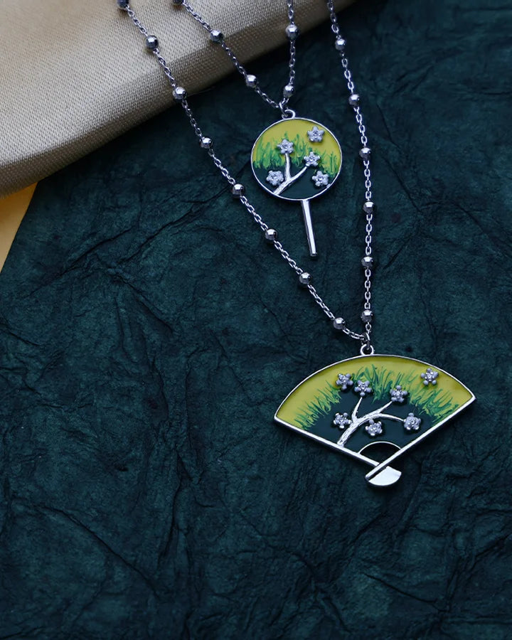 Seren Dual Charm Layers Chain in 92.5 Silver