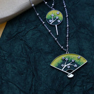 Seren Dual Charm Layers Chain in 92.5 Silver