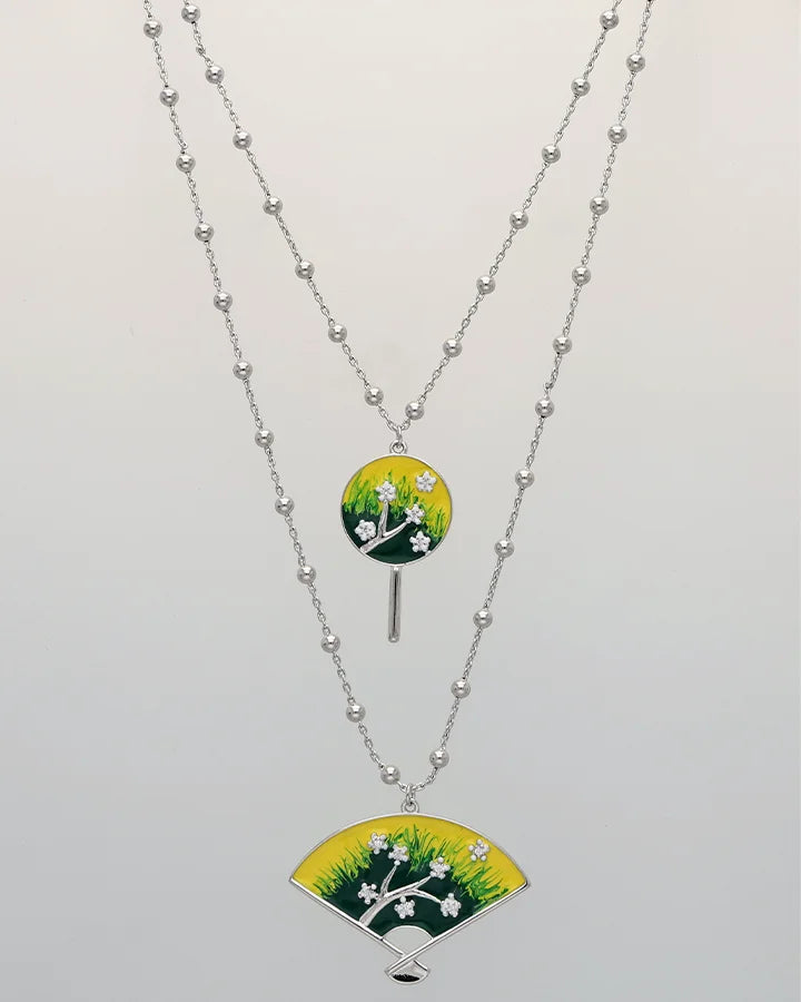 Seren Dual Charm Layers Chain in 92.5 Silver