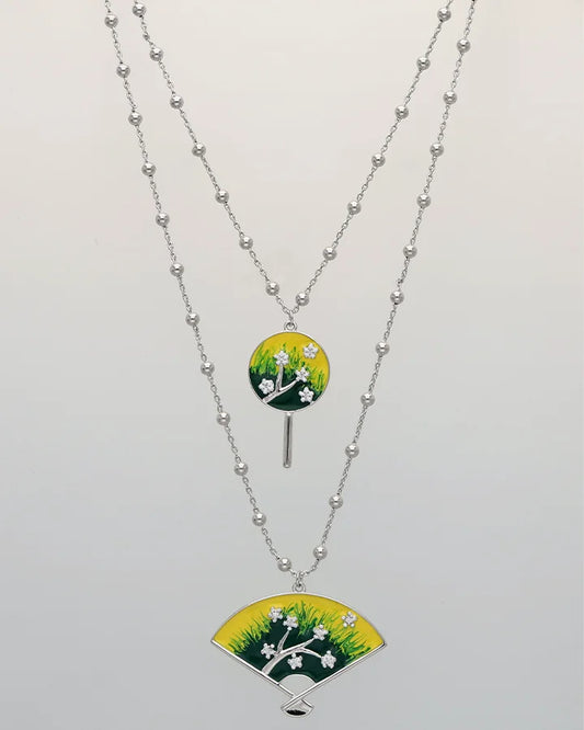 Seren Dual Charm Layers Chain in 92.5 Silver