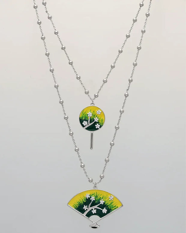 Seren Dual Charm Layers Chain in 92.5 Silver