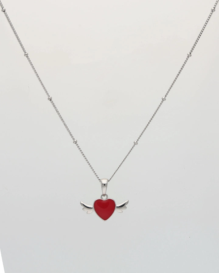 Heart Wing Chain in 92.5 Silver