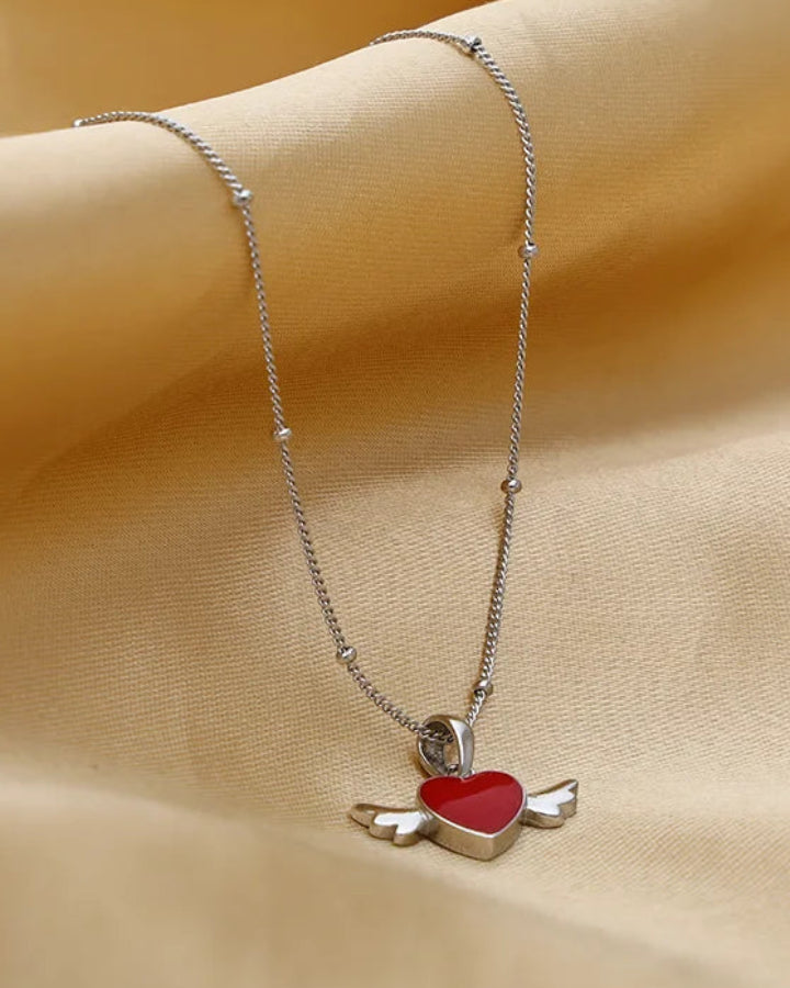 Heart Wing Chain in 92.5 Silver