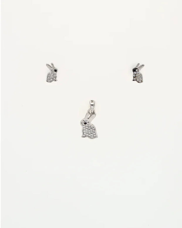 Bunny Bliss Pendant Set in 92.5 Silver