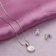 GleamWhite Pendant Set in 92.5 Silver