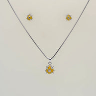 Sunny Ladybug Pendant Set in 92.5 Silver