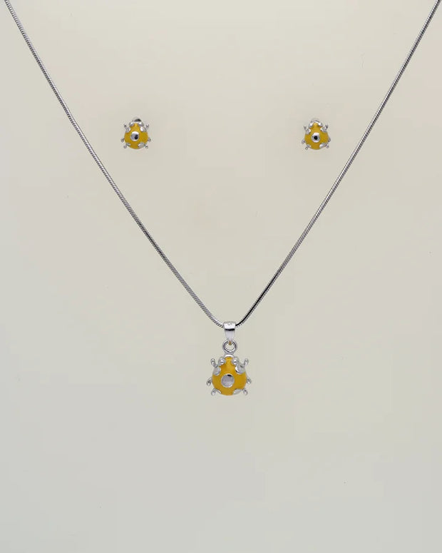 Sunny Ladybug Pendant Set in 92.5 Silver
